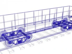 open freight car 3D Model