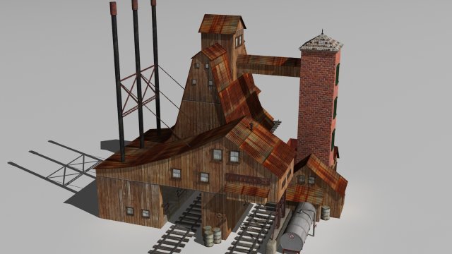 foundry 3D Model .c4d .max .obj .3ds .fbx .stl .blend 