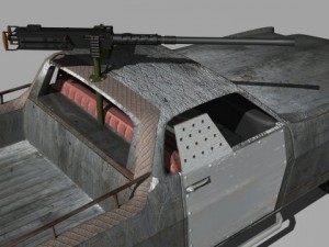custom el camino with mounted machine 3D Model