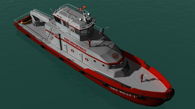 fireboat 3Dモデル .c4d .max .obj .3ds .fbx .stl .blend 