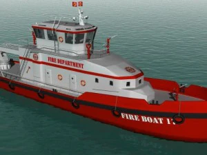 Fireboat 3D Model