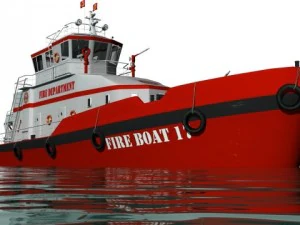 Fireboat 3D Model