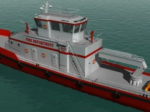 Fireboat 3D Model