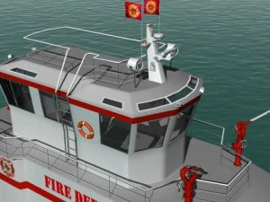 Fireboat 3D Model