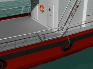 Fireboat 3D Model