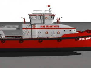 Fireboat 3D Model