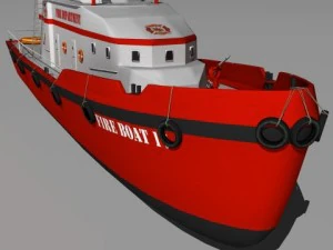 Fireboat 3D Model