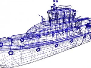 Fireboat 3D Model