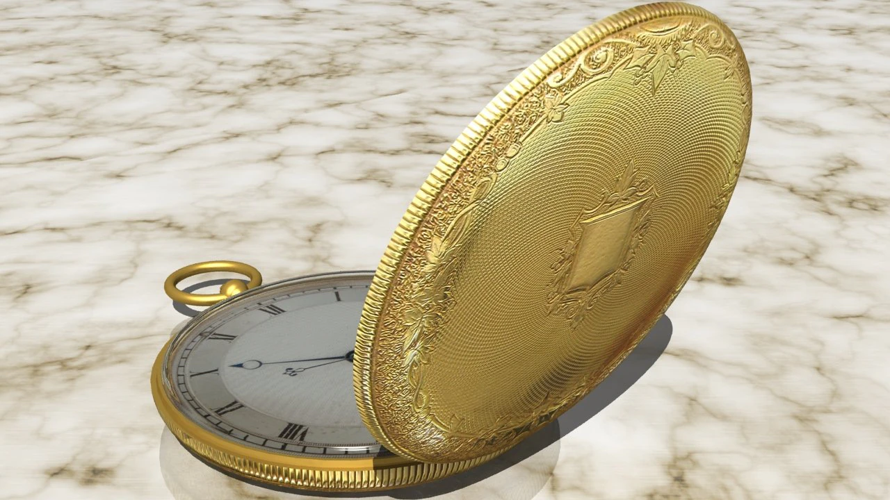pocket watch 3D Model .c4d .max .obj .3ds .fbx .stl .blend 