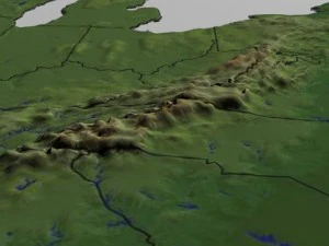 usa painted relief 3D Model