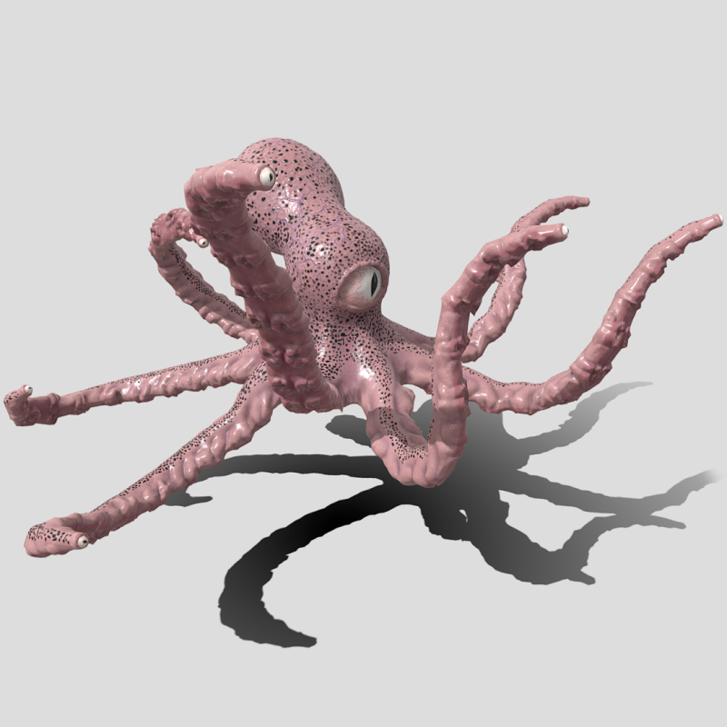 ऑक्टोधारक 3D मॉडल .c4d .max .obj .3ds .fbx .stl .blend 