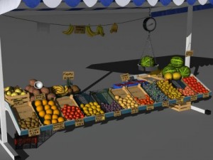 fruit stand 3D Model