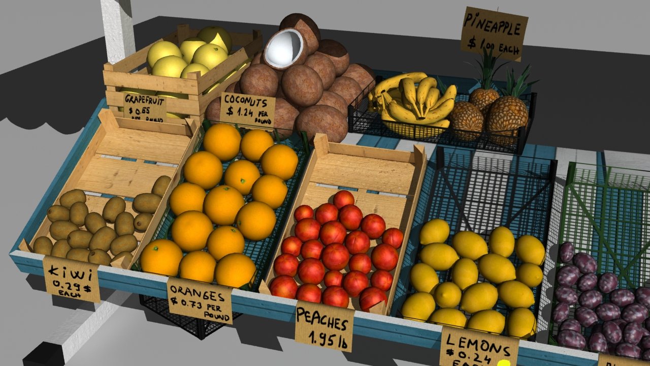 Fruit Stand 3d Model In Fruit 3dexport