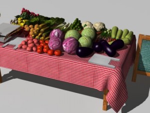 vegetable stand 3D Модель