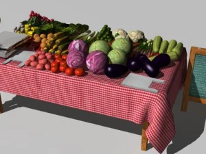 vegetable stand 3D Model