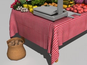 vegetable stand 3D Модель