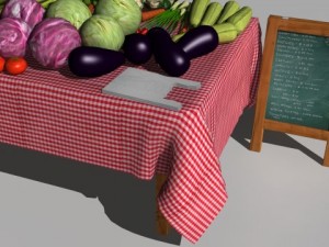 vegetable stand 3D Модель