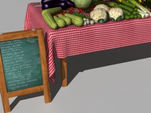 vegetable stand 3D Модель