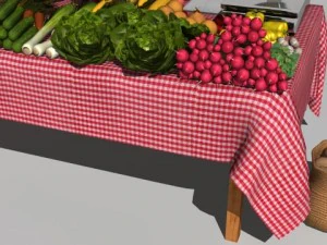 vegetable stand 3D Model