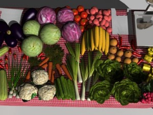 vegetable stand 3D Модель
