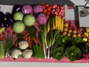 vegetable stand 3D Model