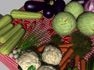 vegetable stand 3D Модель