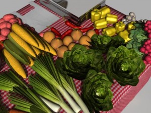 vegetable stand 3D Модель