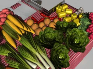 vegetable stand 3D Model