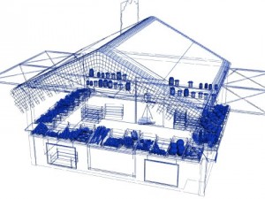 fruit and vegetable stand 3D 모델