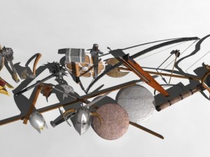 wepons and shields Modèle 3D