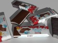 kinder milch schnitte and pingui chocolate Modello 3D