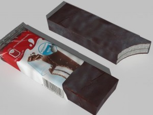 kinder milch schnitte and pingui chocolate Model 3D