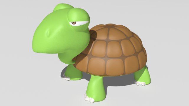 cartoon turtle 3D 모델 .c4d .max .obj .3ds .fbx .stl .blend 