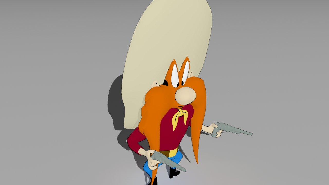 Yosemite Sam 3D Model in Cartoon 3DExport