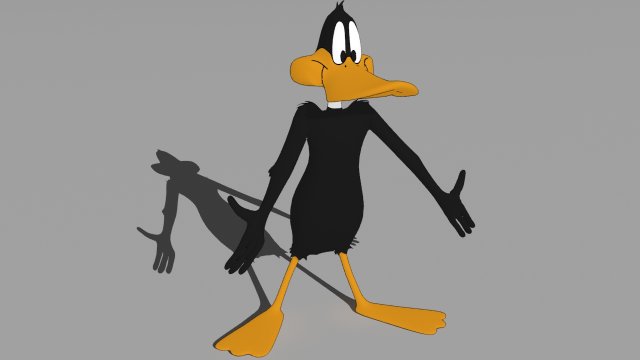 daffy duck Model 3D .c4d .max .obj .3ds .fbx .stl .blend 