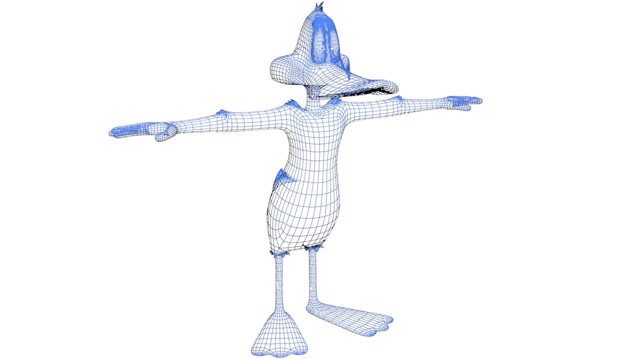 Daffy duck 3D Model in Cartoon 3DExport
