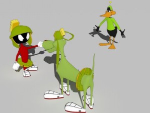 marvin k9 and duck dodgers 3D Model