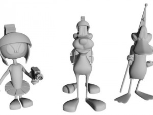marvin k9 and duck dodgers 3D Model