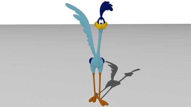 Road runner Model 3D .c4d .max .obj .3ds .fbx .stl .blend 