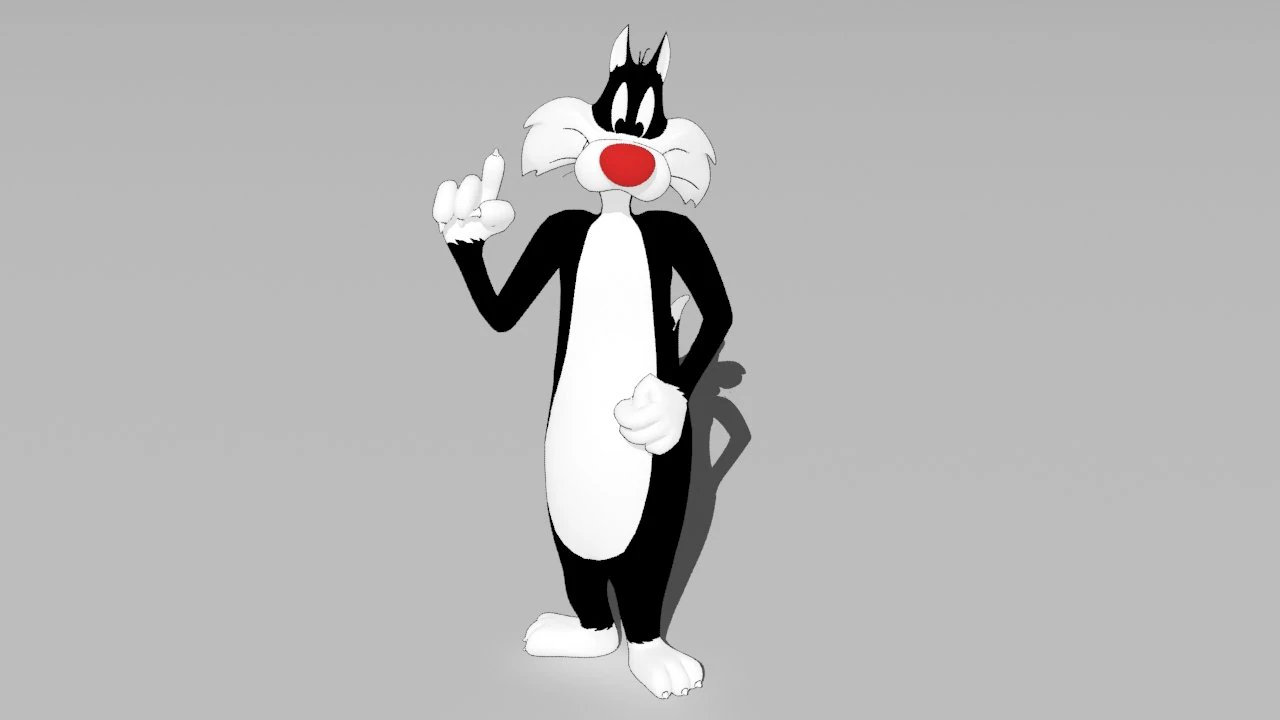sylvester the cat 3D Model .c4d .max .obj .3ds .fbx .stl .blend