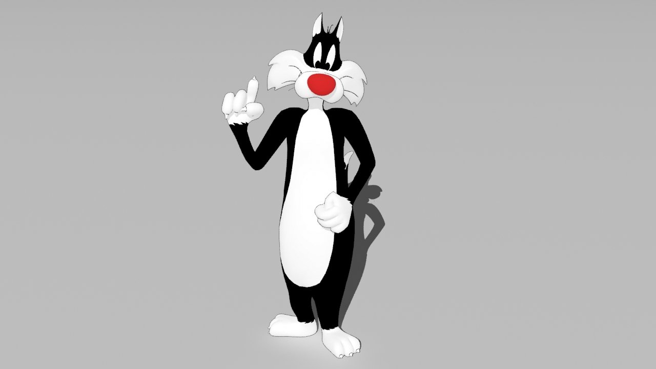 Sylvester The Cat 3d Model In Cartoon 3dexport
