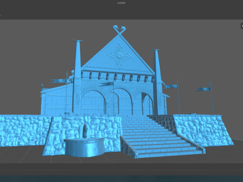 Golden hall of Meduseld 3Dモデル