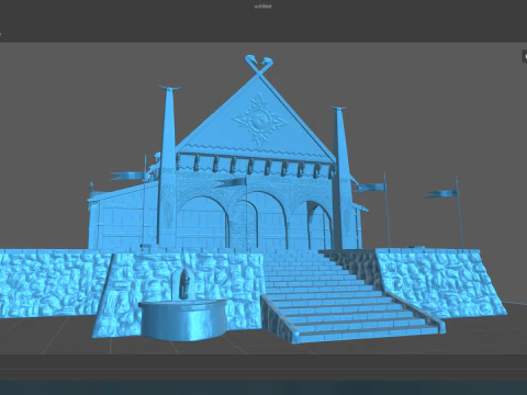 Golden hall of Meduseld 3D Model