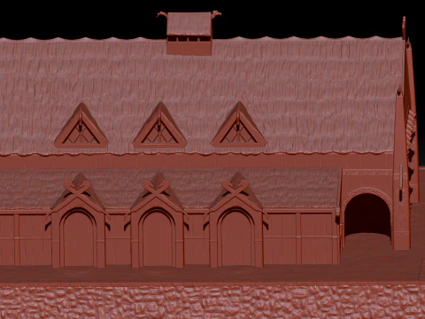 Golden hall of Meduseld 3D Model