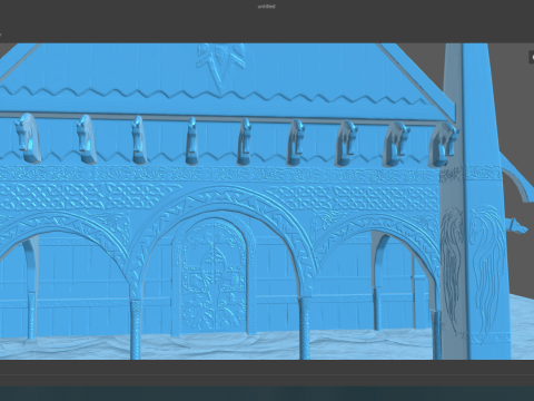Golden hall of Meduseld 3Dモデル