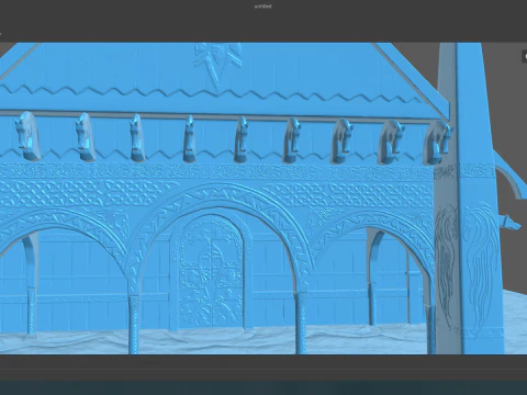 Golden hall of Meduseld 3D Model