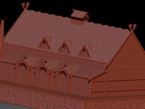 Golden hall of Meduseld 3D Model