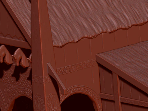 Golden hall of Meduseld 3D Model