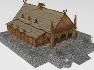 Sala d'Oro di Meduseld Modello 3D