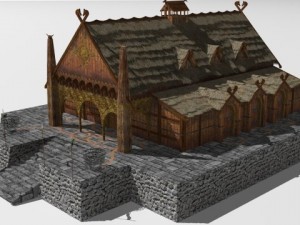 Golden hall of meduseled 3D Model